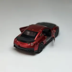 ماکت فلزی ماشین Nissan GT-R R35 قرمز چراغدار و موزیکال