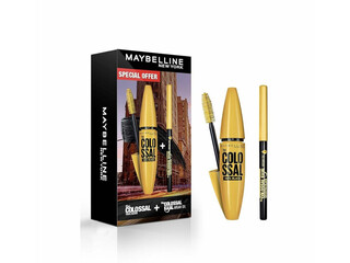 پک مداد چشم و ریمل میبلین مدل کلوسال (Maybelline Colossal Mascara & Eyeliner Set)