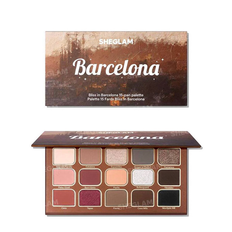 پلت سایه ۱۵ رنگ شیگلم مدل Barcelona | SHEGLAM Bliss In Barcelona 15-Pan Palette