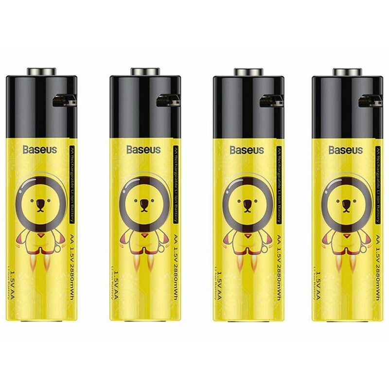 باتری قابل‌شارژ بیسوس Baseus PCWH000311 battery AA 1900mAh Built-in microUSB charging port