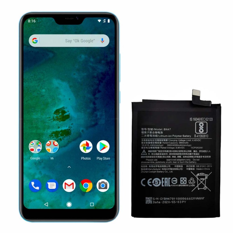 باتری اصلی گوشی شیائومی Xiaomi Redmi 6 Pro/ Mi A2 Lite