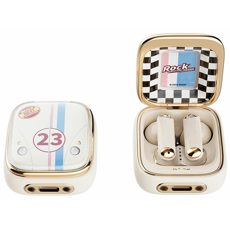 هندزفری بلوتوثی راک Rock Retro TWS Bluetooth Earbuds Classic Beetle
