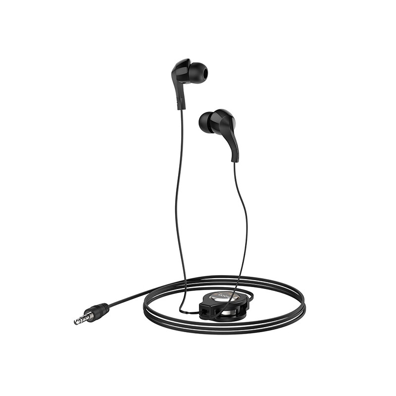 هندزفری جمع شونده خودکار سیمی هوکو با جک 3.5 میلی متری Hoco Wired earphones 3.5mm M68 Easy clip telescopic