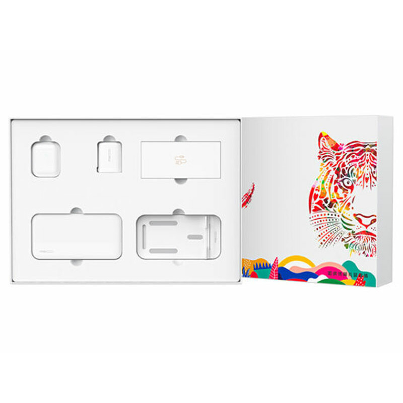 پک هدیه شارژر، کابل، هندزفری بلوتوث، هولدر و پاوربانک رسی Recci RGB-N11 big gift box