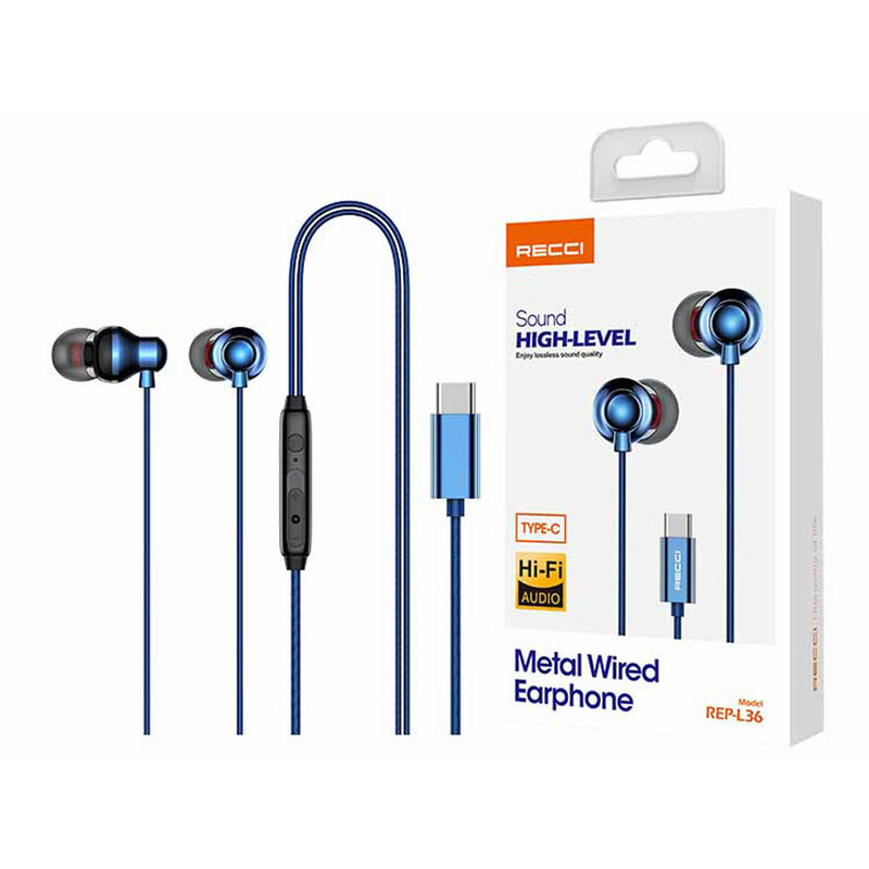 هندزفری سیمی تایپ سی رسی RECCI REP-L36 Type-C wired headset
