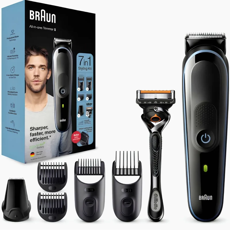ماشین اصلاح سر و صورت براون Braun مدل MGK5345 با کیت 7 کاره