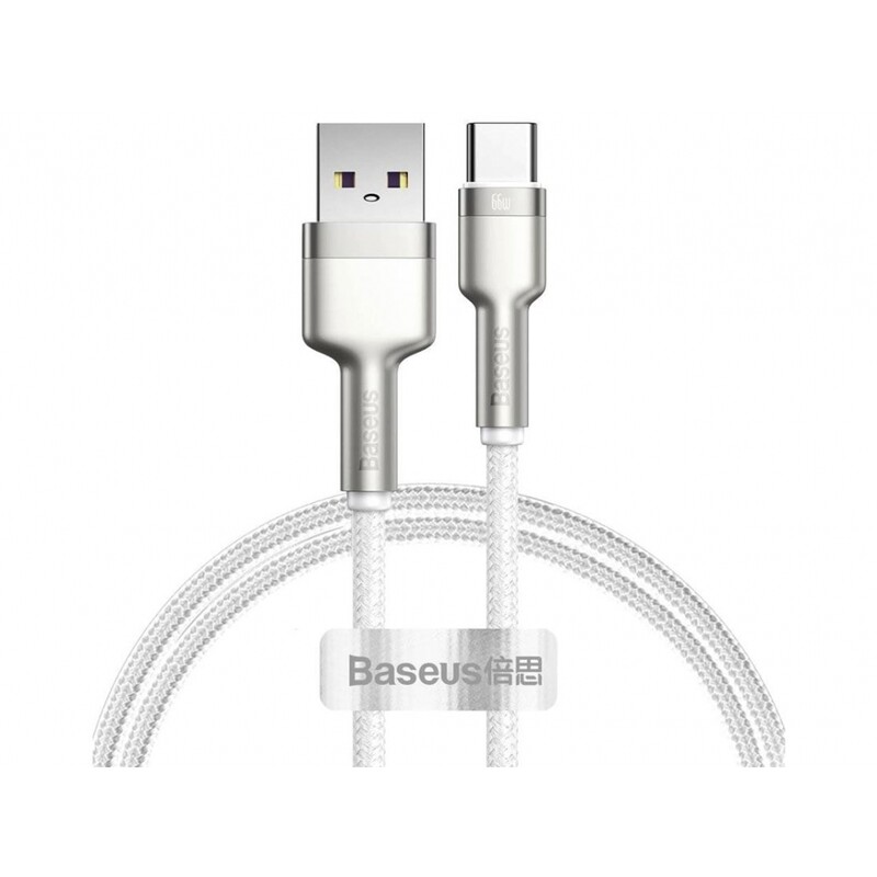 کابل تایپ سی شارژر سریع 66 وات بیسوس Baseus Cafule Series Metal Data Cable USB to Type-C 1m CAKF000101