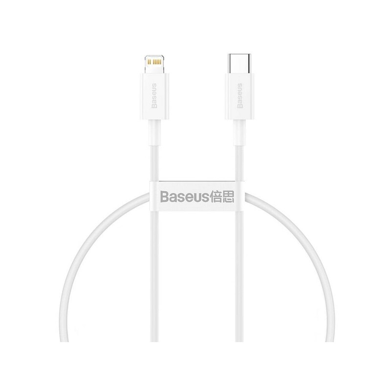 کابل فست شارژ پاوربانکی لایتنینگ به تایپ‌سی 25 سانتی‌متری بیسوس Baseus Superior Cable USB Type-C Lightning Power Delivery 20W CATLYS-02
