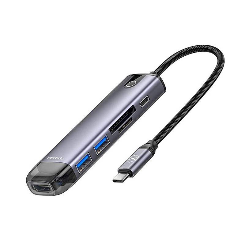هاب شارژر تایپ سی 6 پورت مک دودو Mcdodo HU-7740 6 in 1 USB-C HUB