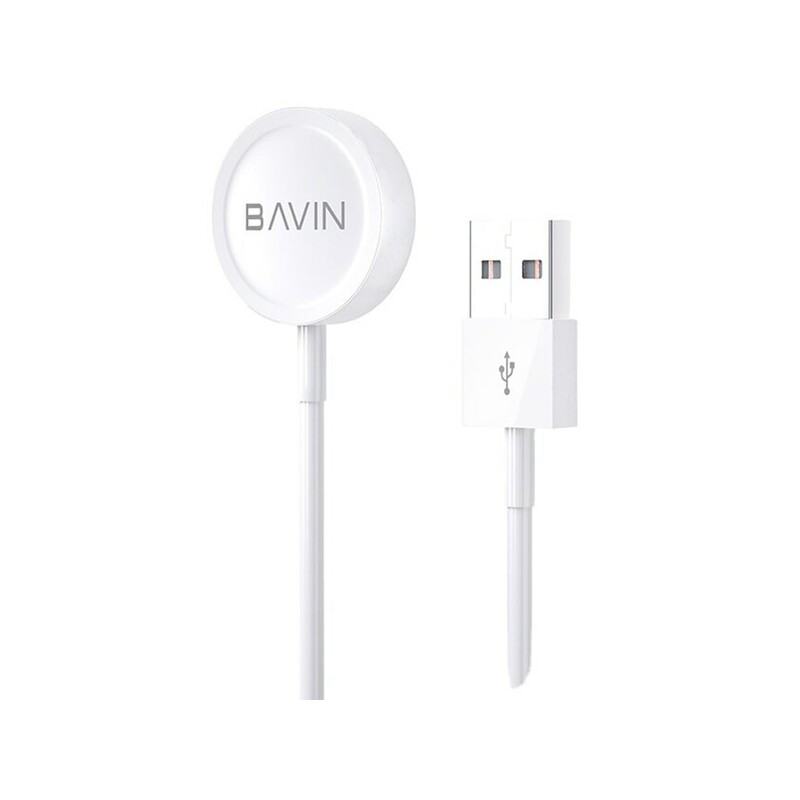 شارژر مگنتی اپل‌واچ یک متری باوین BAVIN Apple Watch Wireless Charger 1/2/3/4/5/6 Nike+ Edition Hermes CB-234