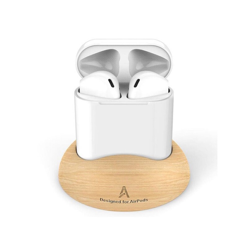 استند چوبی رومیزی ایرپاد نسل دو AHAStyle Wooden PT16 Airpods 2nd generation Stand