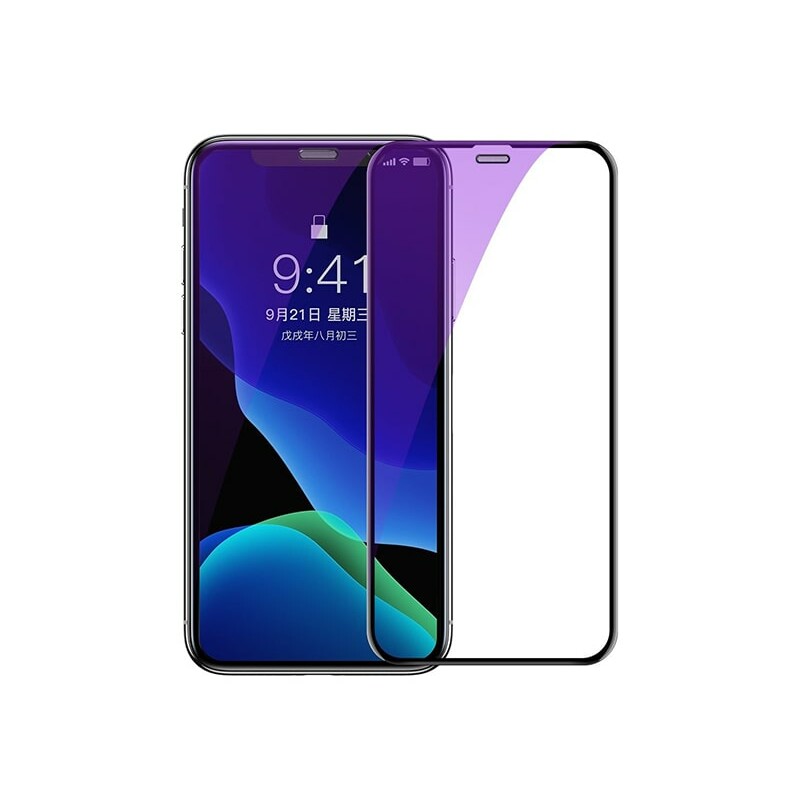 محافظ صفحه نمایش شیشه‌ ای بیسوس آیفون 12مینی Baseus Anti Bluelite 0.3mm Full screen & Full glass