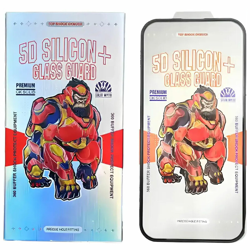 گلس آیفون 17 پرو موکوسون Mocoson مدل 5D Silicon Plus ایربگ دار
