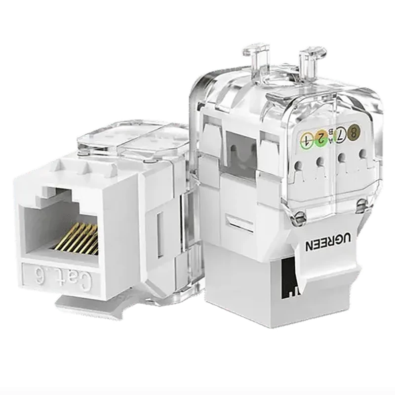سوکت کیستون شبکه یوگرین UGREEN مدل NW159 کد 80452 Cat6 UTP