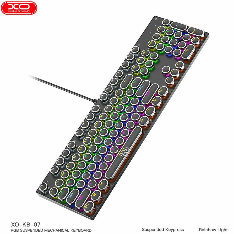 کیبورد مکانیکی سیمی ایکس او XO مدل KB-07 با نور RGB