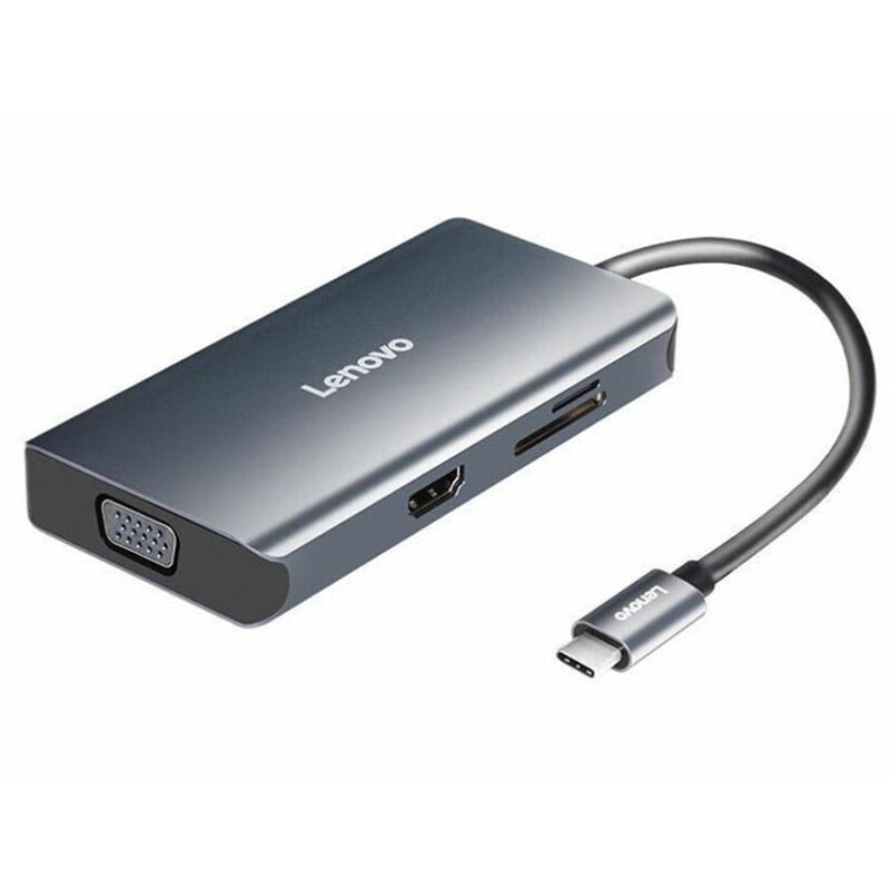 هاب تایپ‌سی با 7 پورت لنوو Lenovo LX0807G Type-C Hub Docking Station