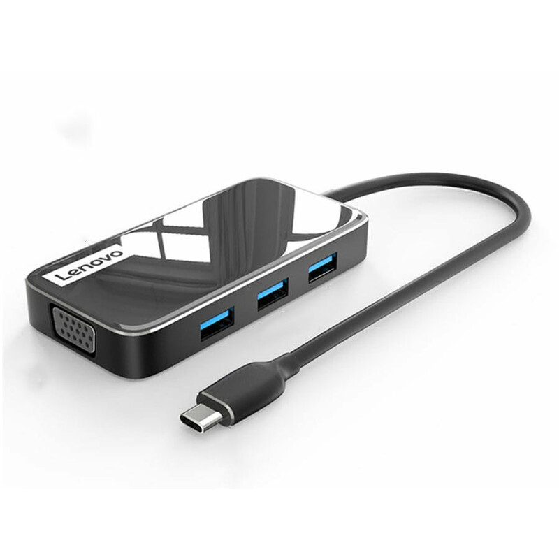 هاب تایپ‌سی با 6 پورت لنوو Lenovo EV06 Multifunctional 6 in 1 Type-C Hub