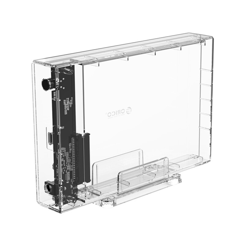 باکس هارد درایو 3.5 اینچی اوریکو ORICO 3159C3-G2-EU-CR-BP Transparent Series 3.5-inch Type-C Hard Drive Enclosure with Holder