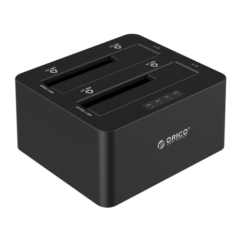 داک هارد دیسک اینترنال اوریکو ORICO 6629US3-C 2.5/3.5 inch 2-Bay USB3.0 1 to 1 Clone Hard Drive Dock