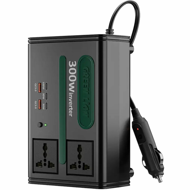 اینورتر خودرو گرین لاین Green Lion مدل GC-300 توان 300 وات