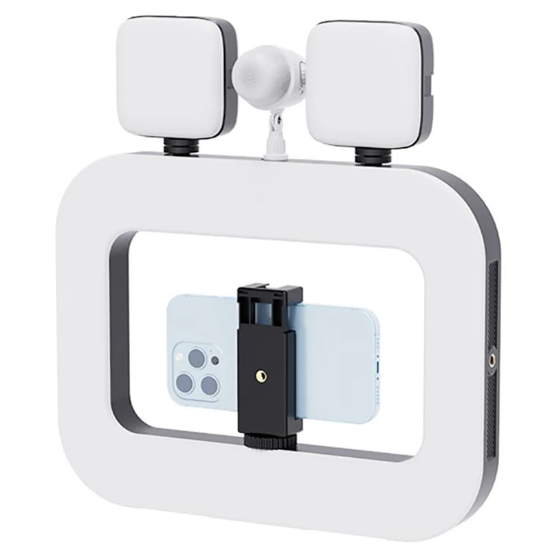 چراغ رینگ لایت مربعی مدل ZGRL-02 با هولدر موبایل