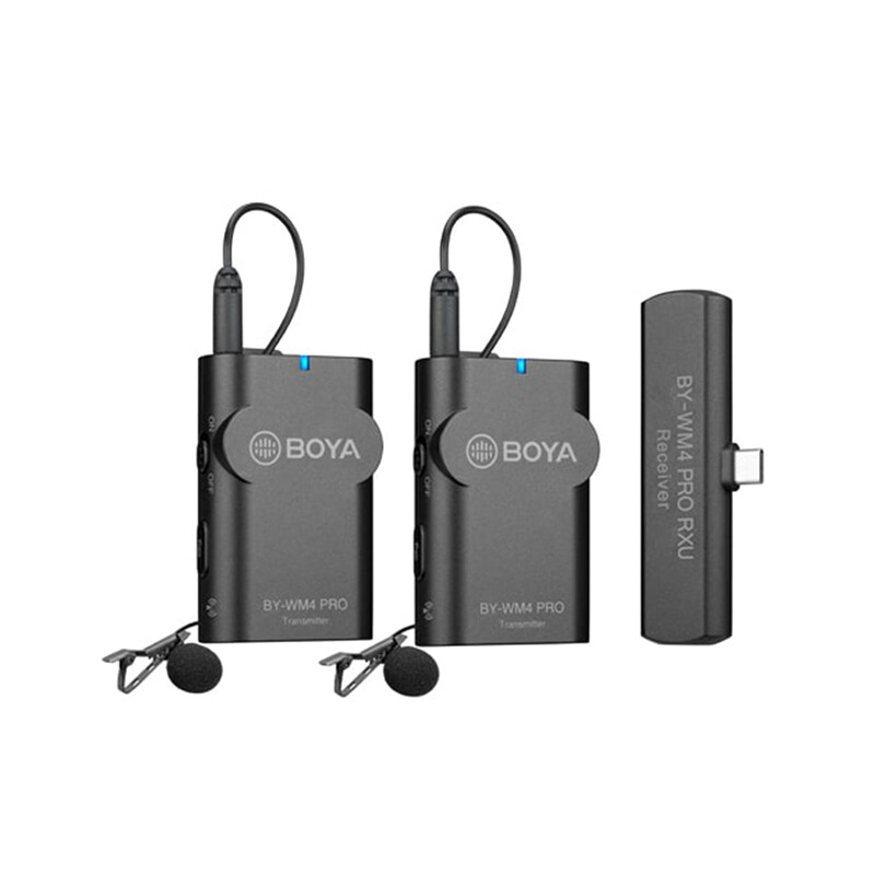 میکروفون دو نفره دیجیتال بی سیم بویا BOYA BY-WM4 PRO-K6  Wireless Omni Lavalier Microphone for USB-C Devices