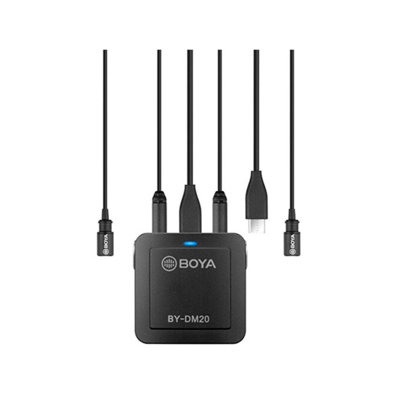 میکروفن یقه‌ای بویا BOYA BY-DM20 2-Person Recording Kit with Lavalier