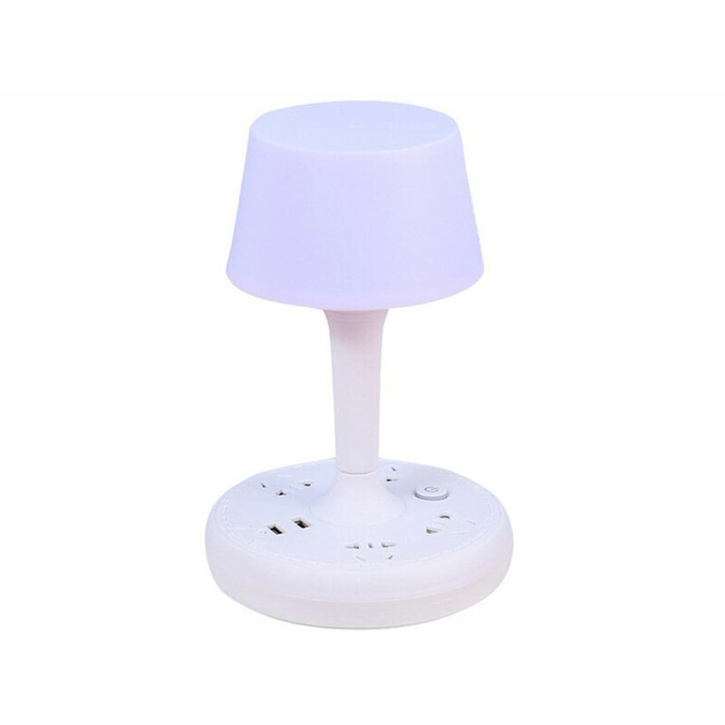 چراغ رومیزی هوشمند دارای سه سوکت و دو پورت یو اس بی Multifunctional USB Desk Lamp by remote control