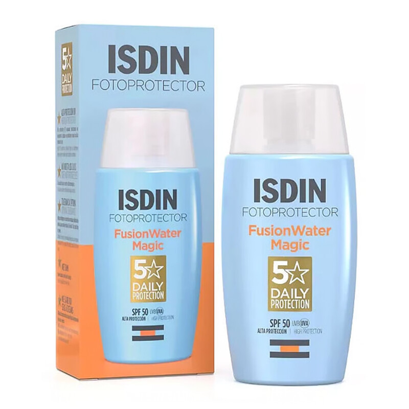 کرم ضد آفتاب رنگی ایزدین ISDIN مدل فیوژن واتر مجیک SPF50 حجم 50ml