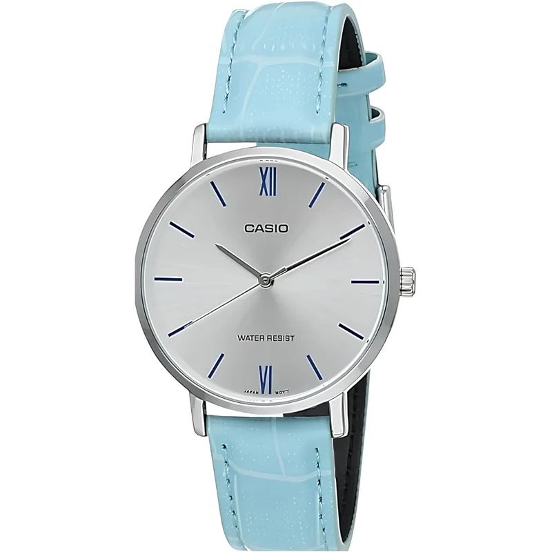 ساعت مچی زنانه کاسیو Casio مدل LTP-VT01L-7B3UDF بند چرمی آبی