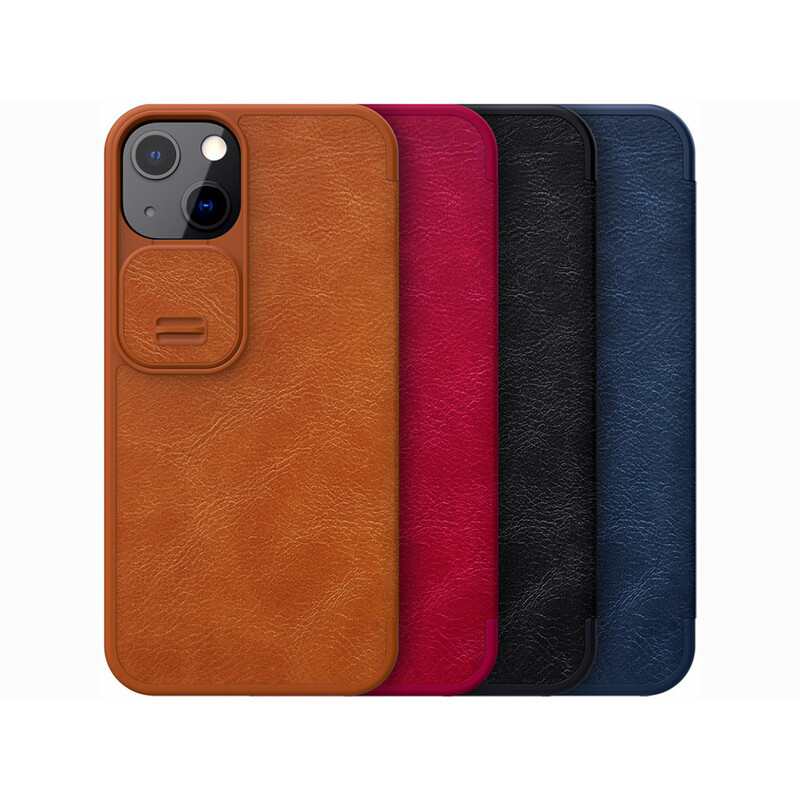 کیف چرمی نیلکین آیفون 13 Nillkin Apple iPhone 13 Qin Pro leather case