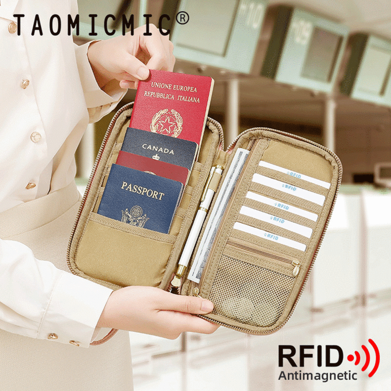 کیف پاسپورت و کیف دستی زنانه تائومیک میک مدل Y9186 با فناوری RFID