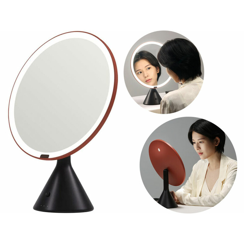 آینه آرایشی رومیزی هوشمند شارژی MUID large round mirror smart makeup mirror desktop