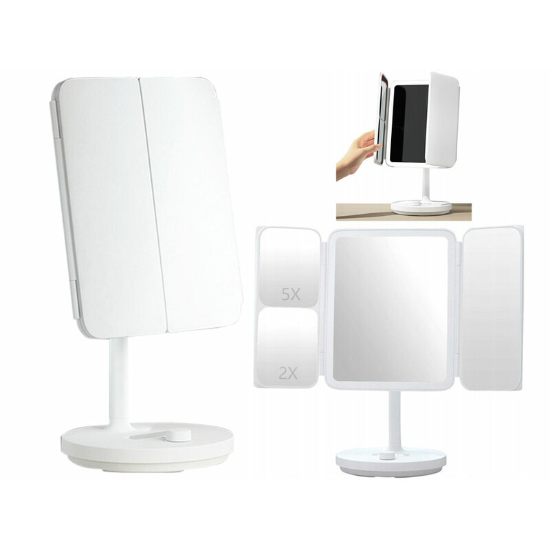 آینه آرایشی رومیزی ال ای دی دار تاشو شیائومی Xiaomi Jordan And Judy LED CountertopVanity Mirror Foldeable NV536