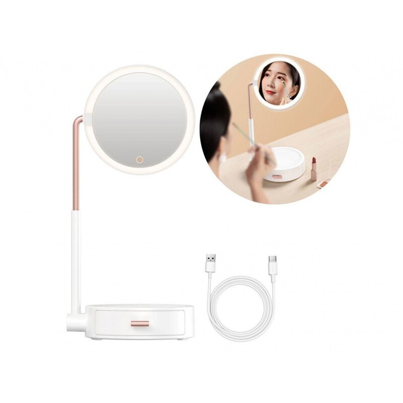 آینه آرایشی رومیزی بیسوس Baseus Smart Beauty Series Lighted Makeup Mirror with Storage Box DGZM-02