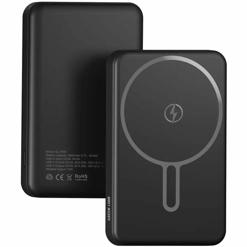 پاور بانک وایرلس گرین لاین مدل GL-PX86 ظرفیت 10000 میلی آمپرساعت