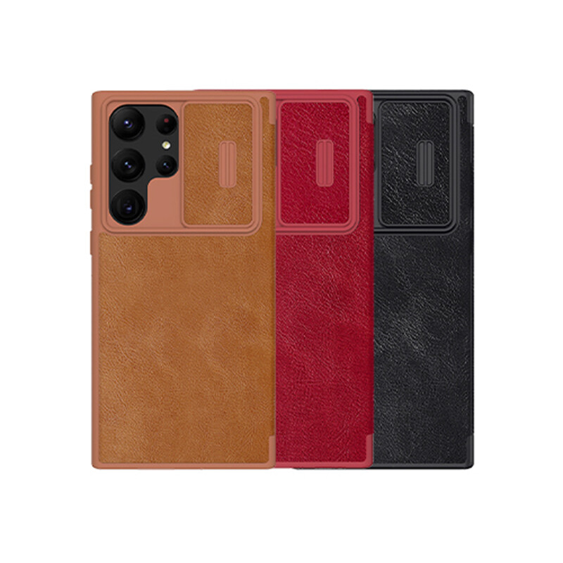 کیف کلاسوری سامسونگ گلکسی اس 23 اولترا نیلکین Nillkin Samsung Galaxy S23 Ultra Qin Pro leather