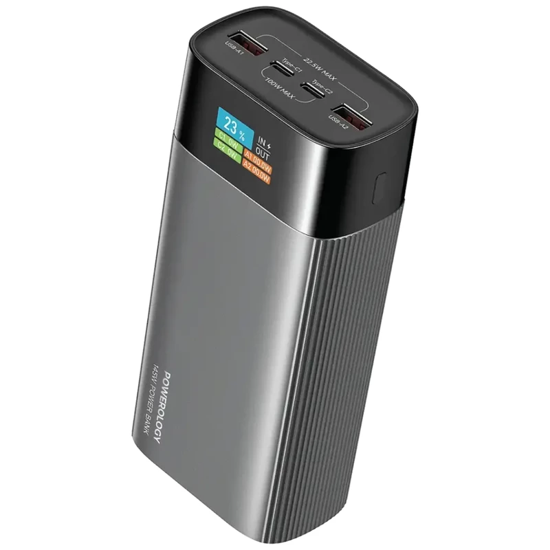 پاوربانک پاورولوژی Powerology مدل PPBCHA87GY ظرفیت 40000mAh