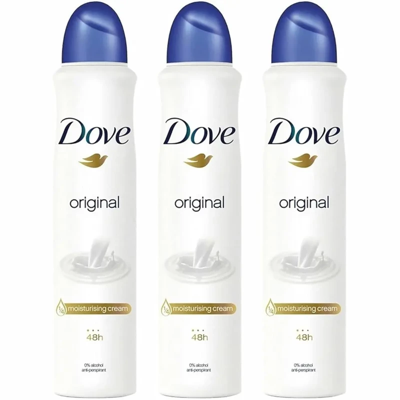 اسپری دئودورانت ضد تعریق زنانه داو Dove مدل Original حجم 250ml