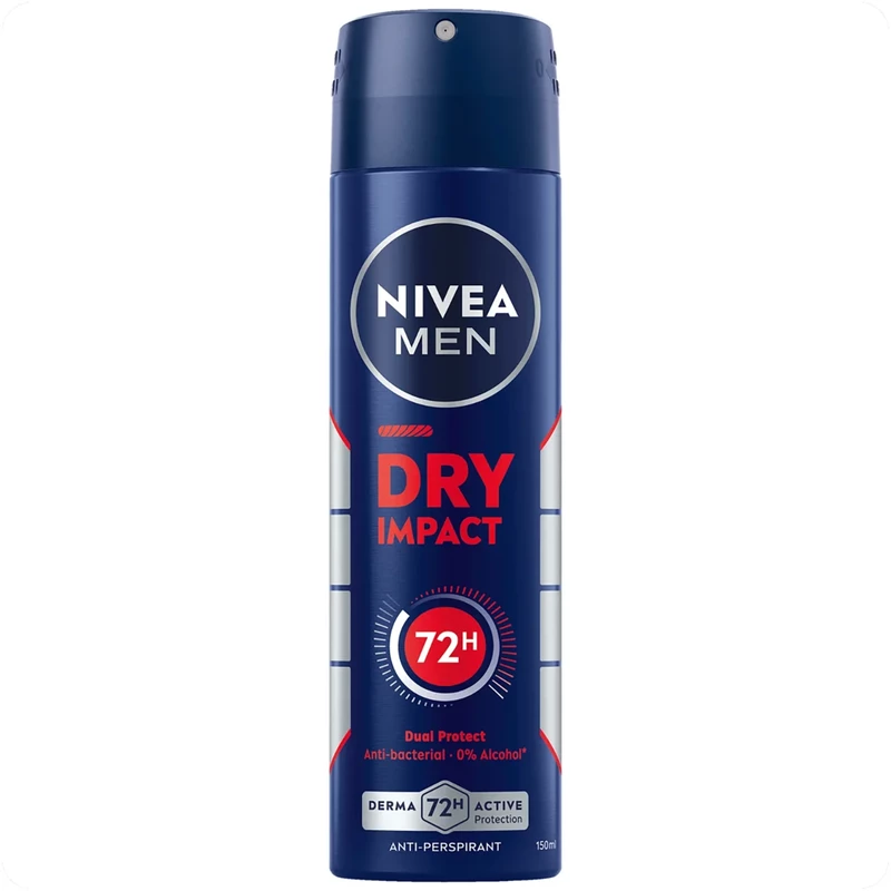 اسپری ضد تعریق مردانه نیوآ NIVEA مدل Dry Impact 72h حجم 150ml