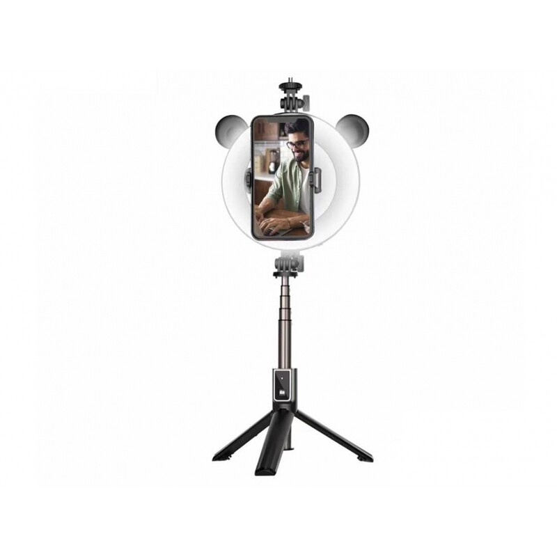 رینگ‌لایت سه‌پایه‌دار موبایل ارلدام Earldom bluetooth selfie stick selfie ET-ZP22