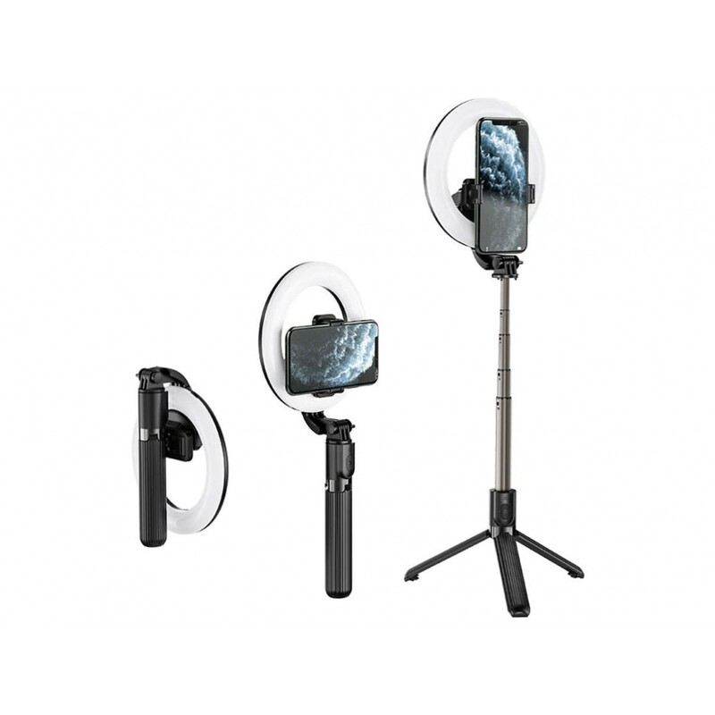 رینگ‌لایت سه‌پایه‌دار موبایل هوکو Hoco Fill Light Live Broadcast Holder LV03