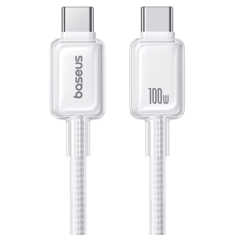 کابل تایپ سی به تایپ سی 100 وات 1 متری بیسوس Baseus CB000132 P10383100211-00 | شارژ و انتقال داده