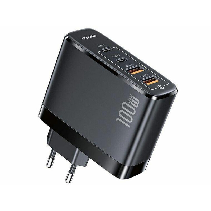 شارژر دیواری فست 100 وات یوسامز  Usams US-CC145 T44 100W 4 ports gan fast 2a+2c charger (EU)