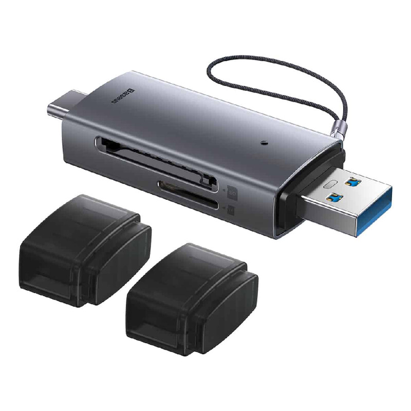 کارت‌ خوان یواس‌بی به تایپ‌سی بیسوس Baseus AirJoy Series Card Reader USB3.0 Single Read WKQX070301