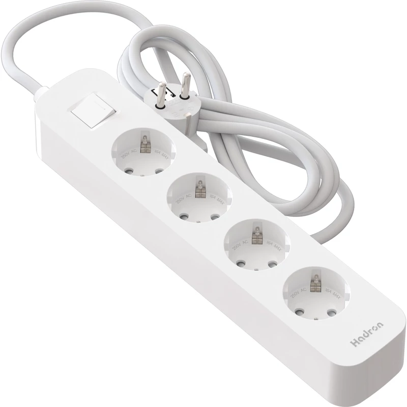 چند راهی برق ارت دار چهار سوکت هادرون Hadron P24 4 AC Way Power Strip 16A