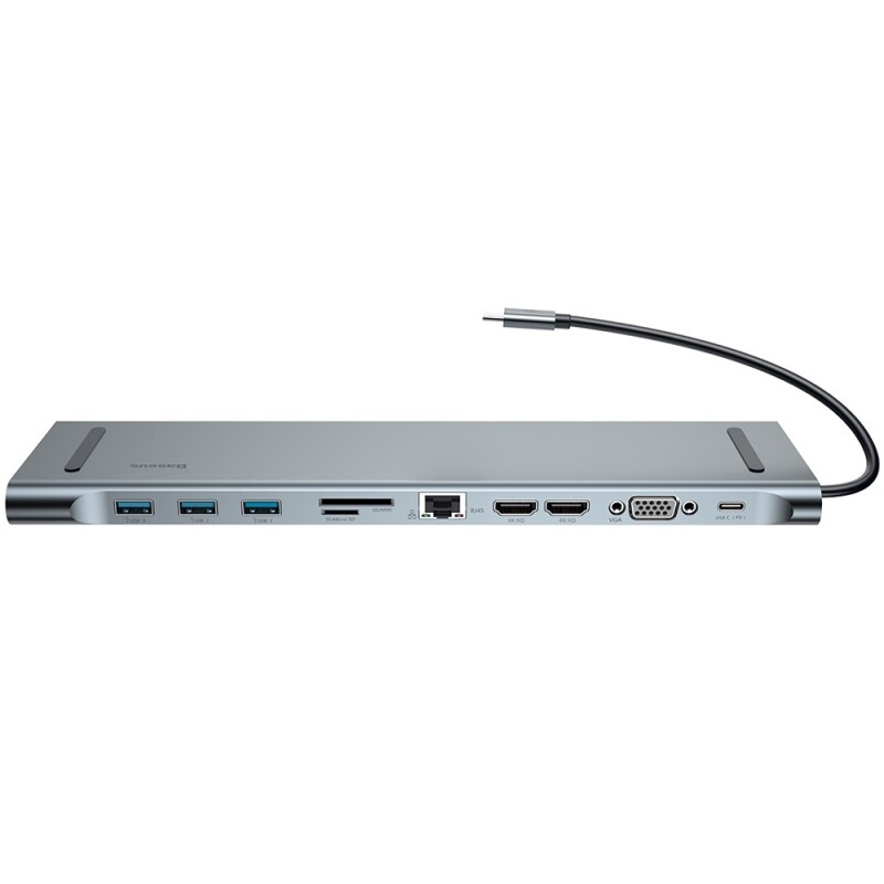 هاب آداپتور تایپ سی چند کاره بیسوس Baseus Enjoyment Type-C 11in1 Hub Adapter