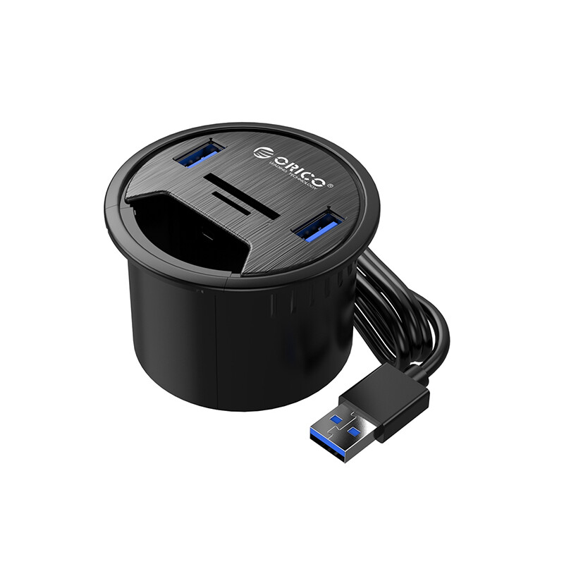هاب USB  و کارت خوان رومیزی چند کاره اوریکو  ORICO-DESK-2UST Multi-Function Desktop Grommet