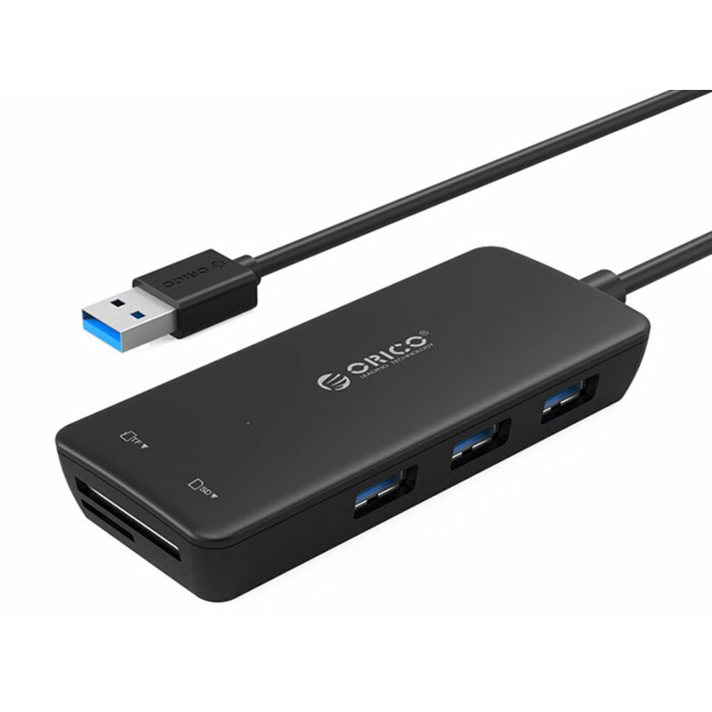 هاب یواس بی 3 پورت و کارتخوان اوریکو Orico USB3.0 HUB with Card Reader H3TS-U3