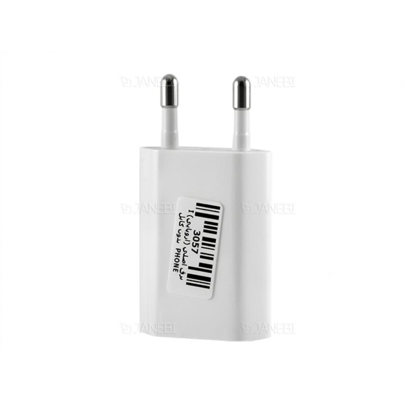 شارژر دیواری اصلی اپل نسخه اروپا Apple 2 Pin EU USB 5W Power Adapter